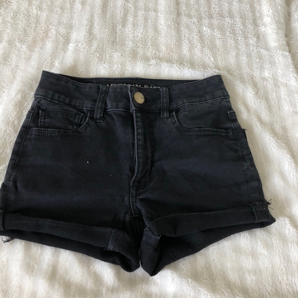 American Eagle Black High Waisted Shorts